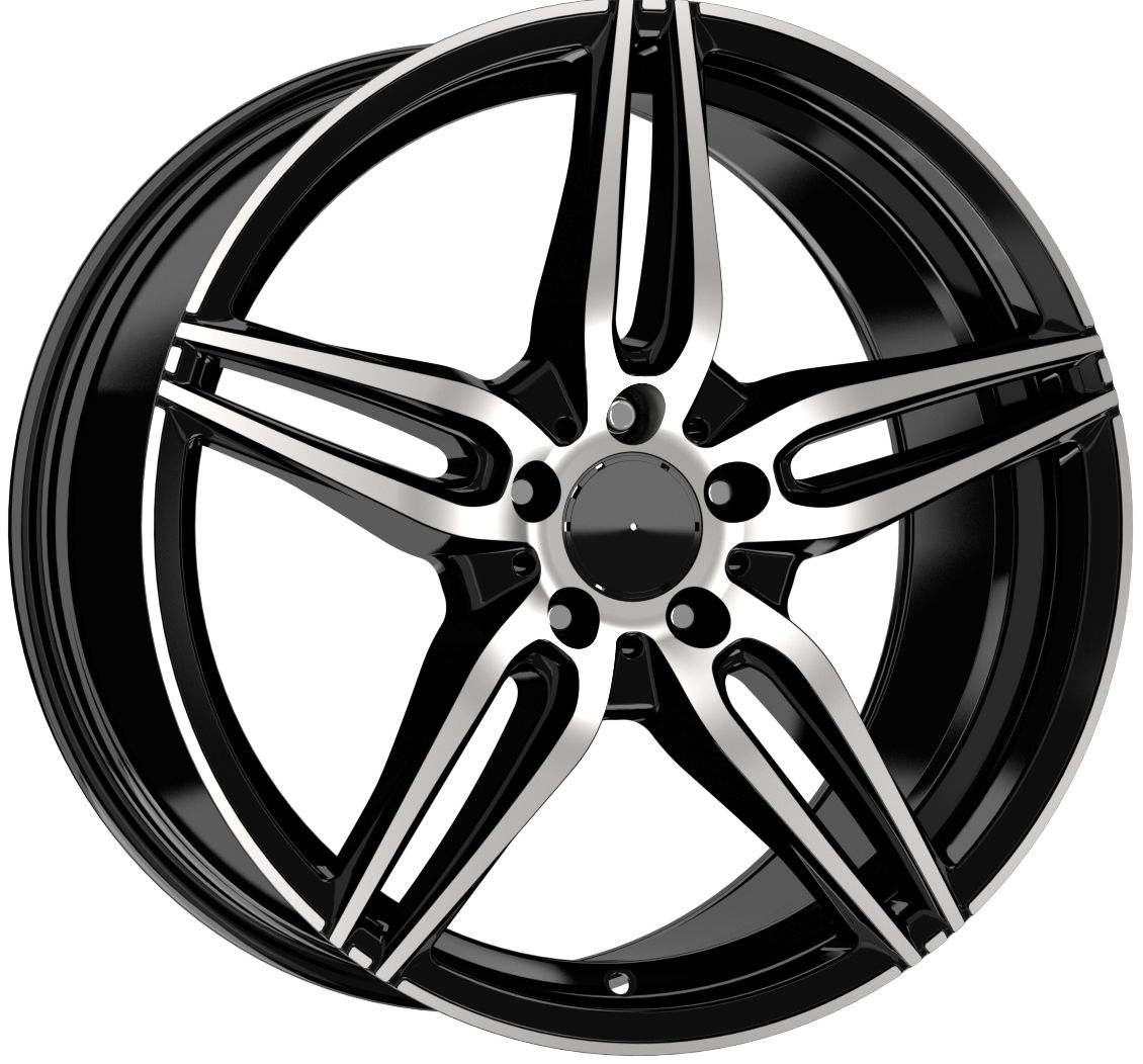 18'' 5X112 Mercedes Cla Amg Uyumlu Black Machined Jant Jant Takım