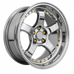 18 İnç 5x120 18*8.5 SSR VC Chrome Gold Rivets Jant Takımı | R1 Wheels
