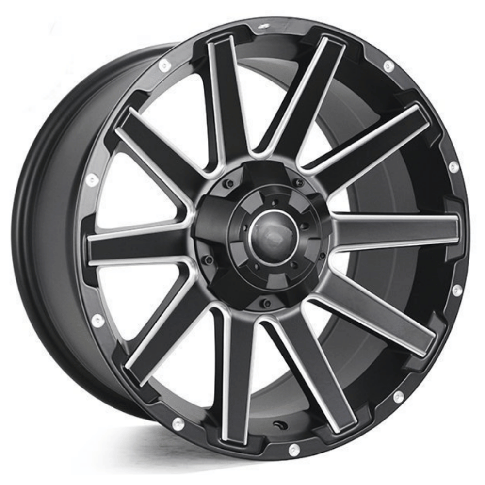 18 İnç 6x139.7 / 6x135 Milling Windows + Hole Gloss Black Jant | R1 Wheels
