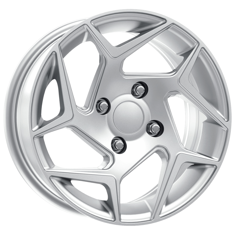 14 inç 4x100 Hyundai Renault Toyota Uyumlu Shiney Silver Jant Takımı | R1 Wheels