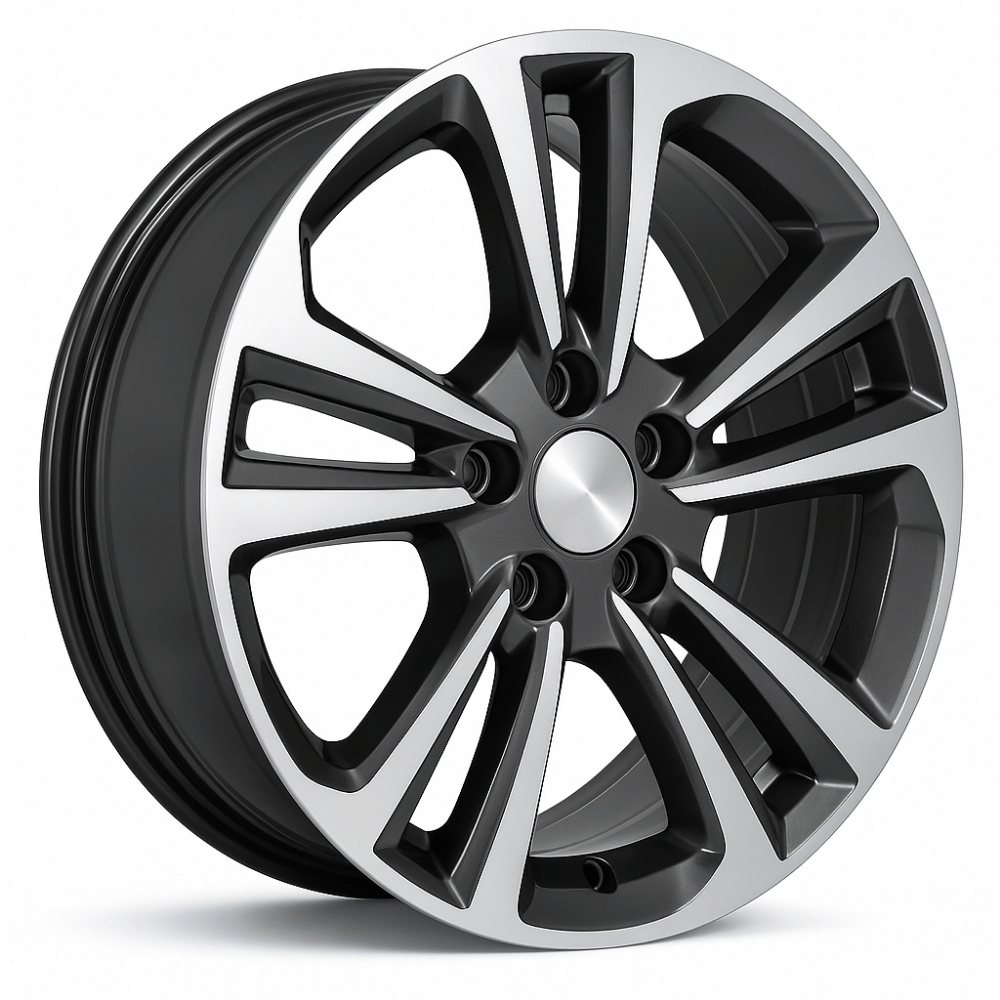 15 İnç 4x114.3 Machined Face & Lip Black1 Jant Takımı | R1 Wheels