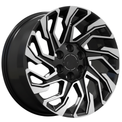 22 İnç 6x139.7 / 6x135 LUXXX Gloss Black + Milling Jant Takımı | R1 Wheels