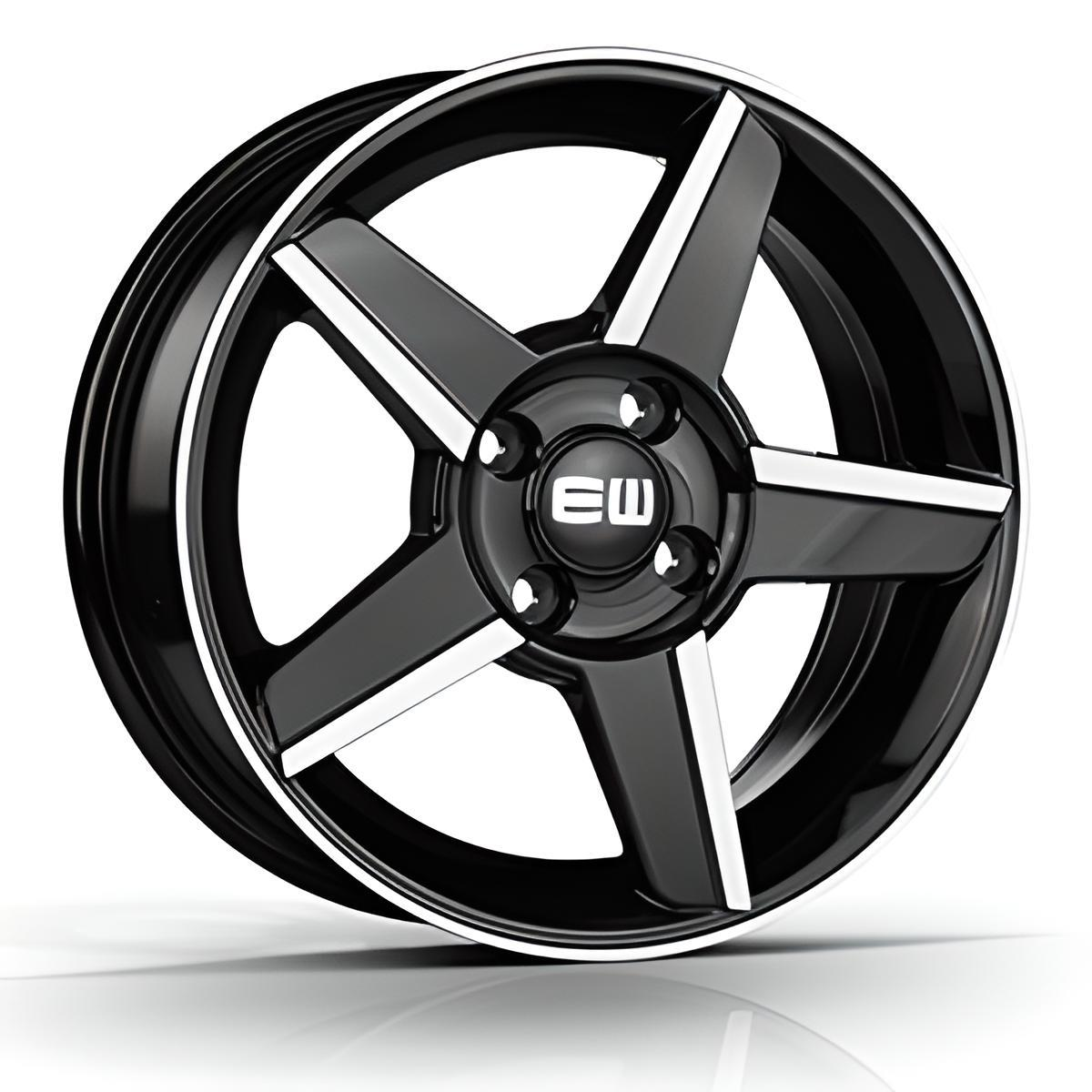 15 İnç 4X100 Renault Hyundai Daihatsu Uyumlu Black Lip Polish Jant Takım