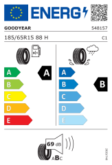 Goodyear 185/65R15 88H EfficientGrip Performance 2024 Yaz Lastiği