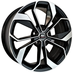 18 İnç 5x114.3 Renault Megane İcon Toyota Honda Nissan Uyumlu Black Polish Jant Takımı