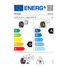 Petlas 195R14 C 106/104R 8Pr Vanmaster +A/S