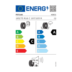 Petlas 195/75R16C 107/105R 8PR FULL POWER PT825 PLUS