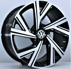 17 İnç 5X100 Seat Volkswagen Polo Skoda Black Polish Jant Takım