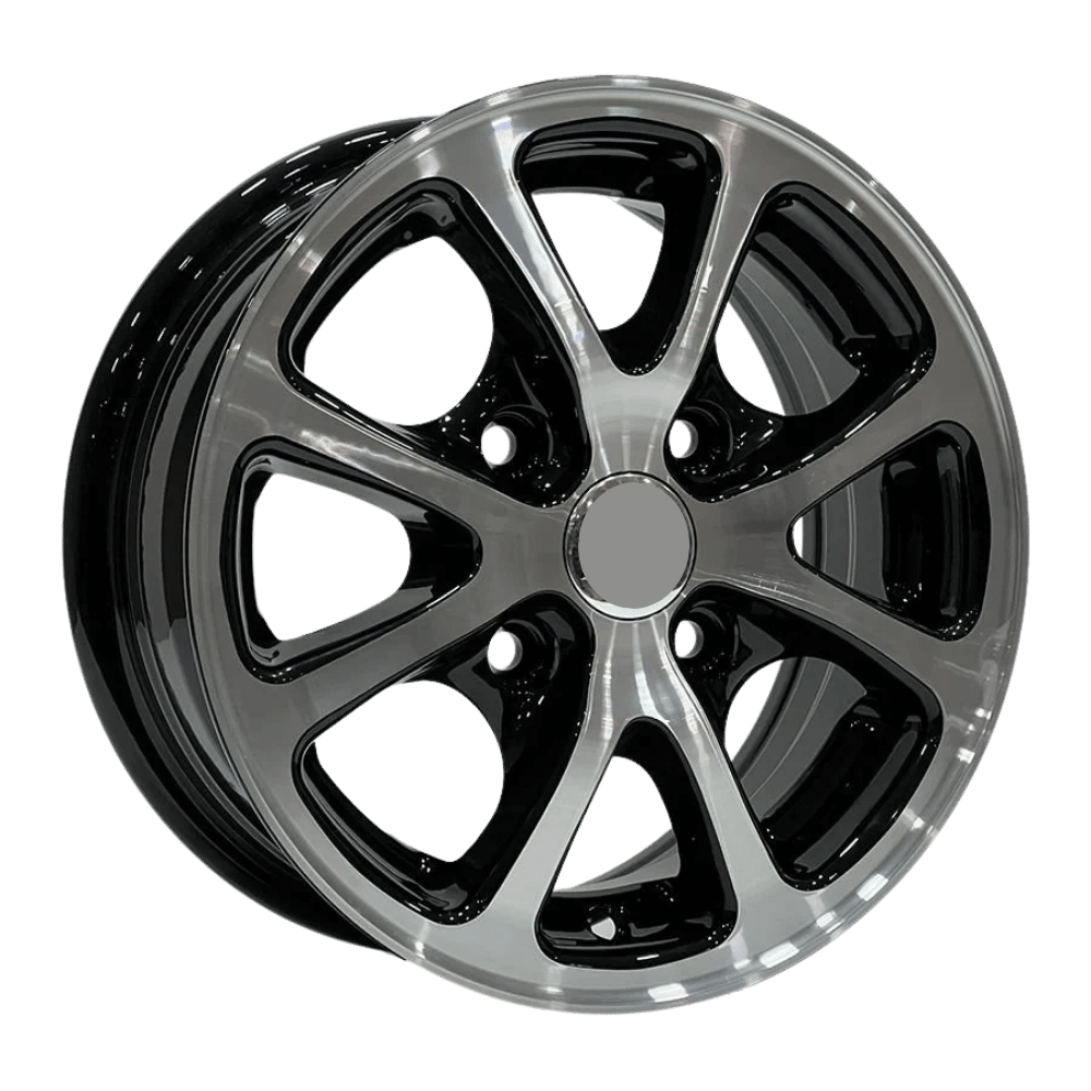 13 inç 4x100 Dacia Şahin Fiat Black Machined Jantı Takımı | R1 Wheels