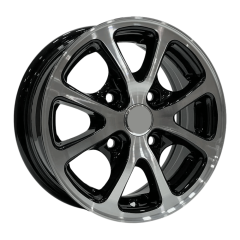 13 inç 4x100 Dacia Şahin Fiat Black Machined Jantı Takımı | R1 Wheels