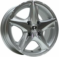 13 inç 4x114.3 Honda Hyundai Uyumlu Silver Machined Jant Takımı | R1 Wheels