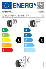 Funtoma 225/75R16C 118/116R VANFUN 2024 Yaz Lastik