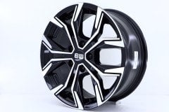 17'' İnç 5X114.3 Renault İcon Black Machined  Jant Takım