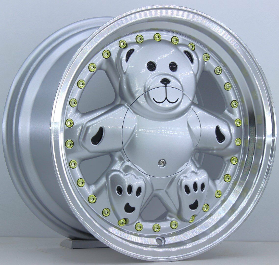 15 İnç 4x100 Tofaş Şahin Dacia Uyumlu Machined Lip Silver Jant Takımı | R1 Wheels