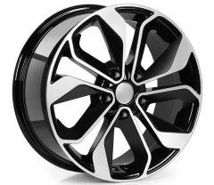 15 İnç 4X100 Fiat Renault Honda Hyundai Opel Black Polish Jant Takımı