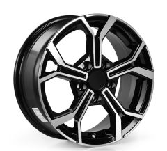 15 İnç 4X100 Fiat Renault Honda Hyundai Opel Black Polish Jant Takımı