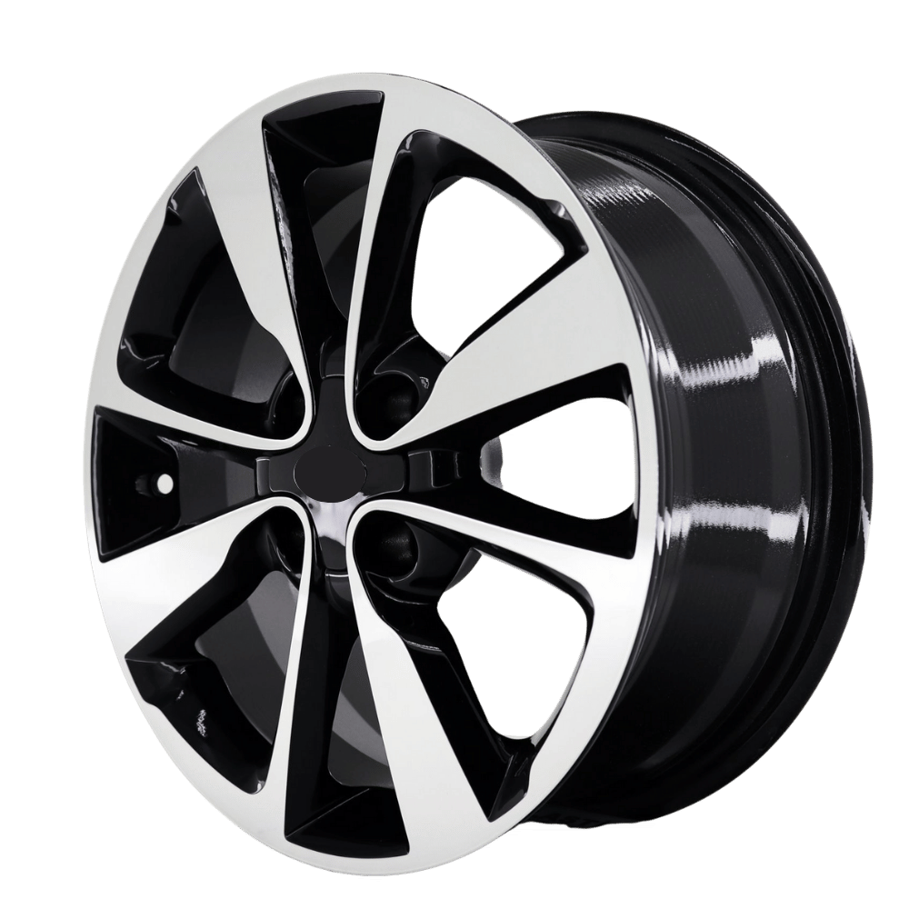 15 İnç 4x100 Hyundai Uyumlu İcon Black Polish Jant Takımı | R1 Wheels