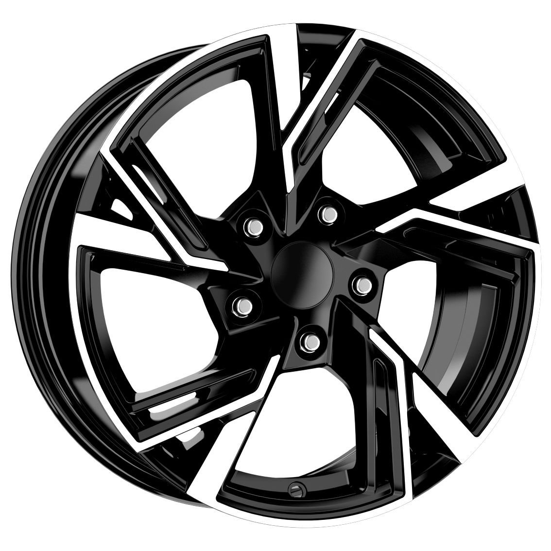 15 İnç 5X112 Volkswagen Seat Skoda Black Polish Jant Takımı