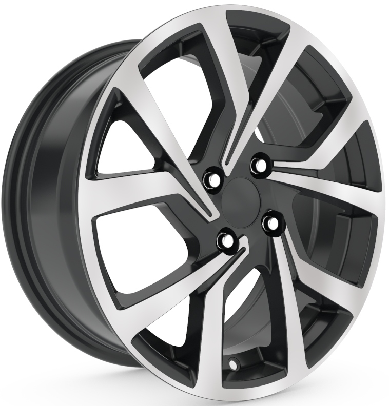 15 İnç 5X100 Volkswagen Polo Seat Skoda Fabia Black Polish Jant Takımı