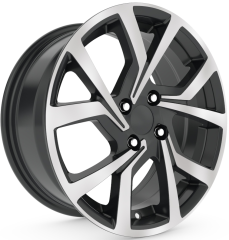 15 İnç 5X100 Volkswagen Polo Seat Skoda Fabia Black Polish Jant Takımı