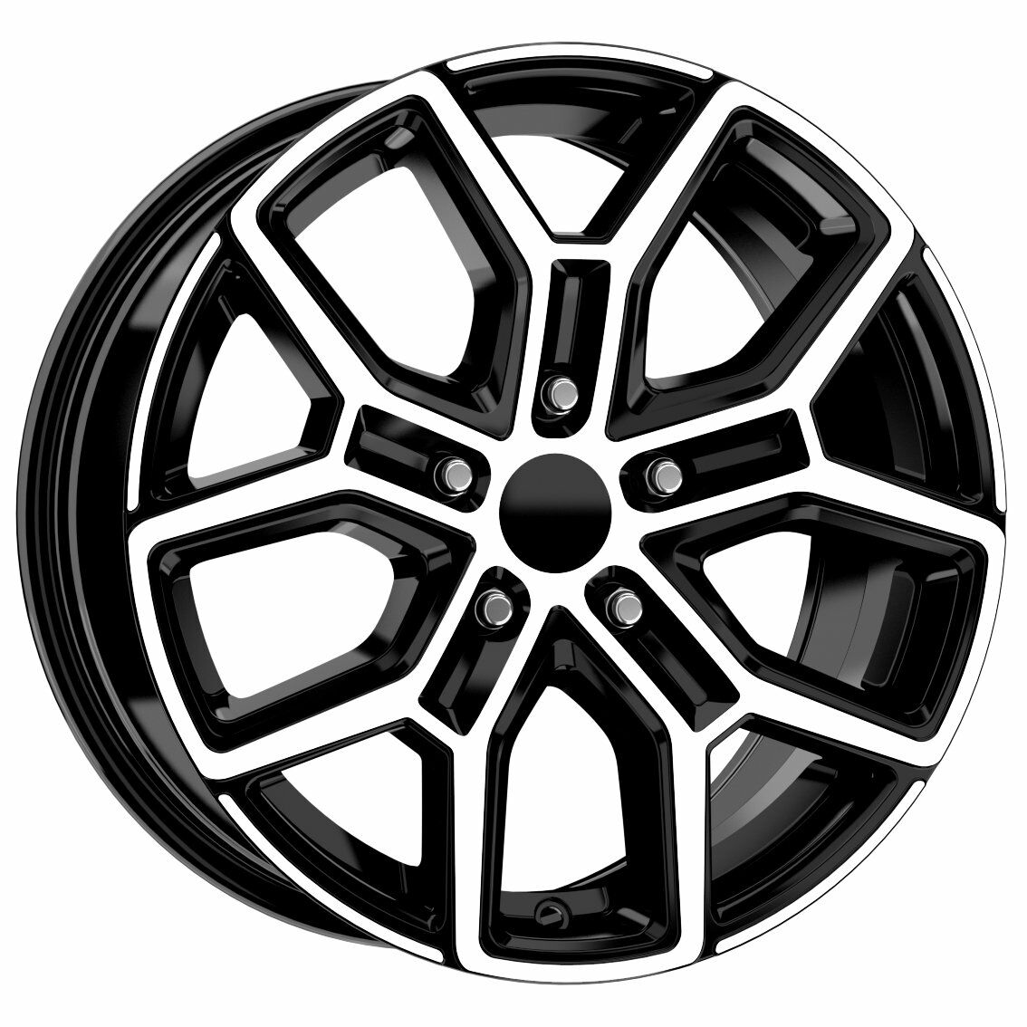 15 İnç 5X98 Fiat Egea Fiorino Doblo Alfa Romeo Black Polish Jant Takımı