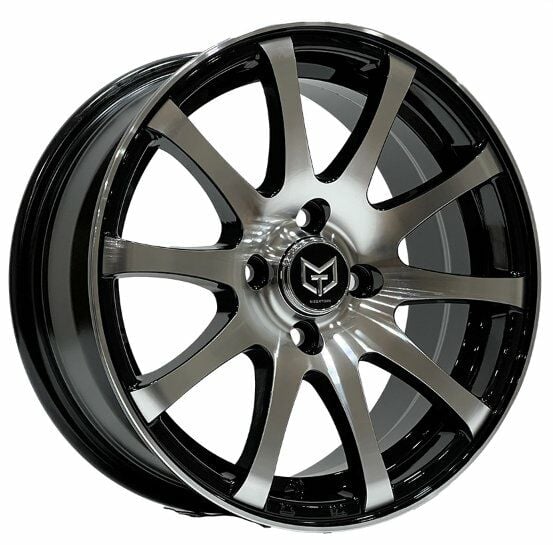 15 İnç 4X100 Fiat Renault Honda Hyundai Opel Black Machined Jant Takımı