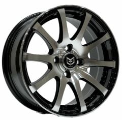 15 İnç 4X100 Fiat Renault Honda Hyundai Opel Black Machined Jant Takımı
