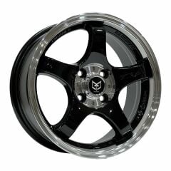 15 İnç 4x100 Honda Fiat Hyundai Uyumlu Black Lip Machined Jant Takımı | R1 Wheels