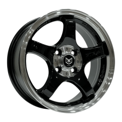 15 İnç 4x100 Honda Fiat Hyundai Uyumlu Black Lip Machined Jant Takımı | R1 Wheels