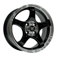 15 İnç 4x100 Honda Fiat Hyundai Uyumlu Black Lip Machined Jant Takımı | R1 Wheels