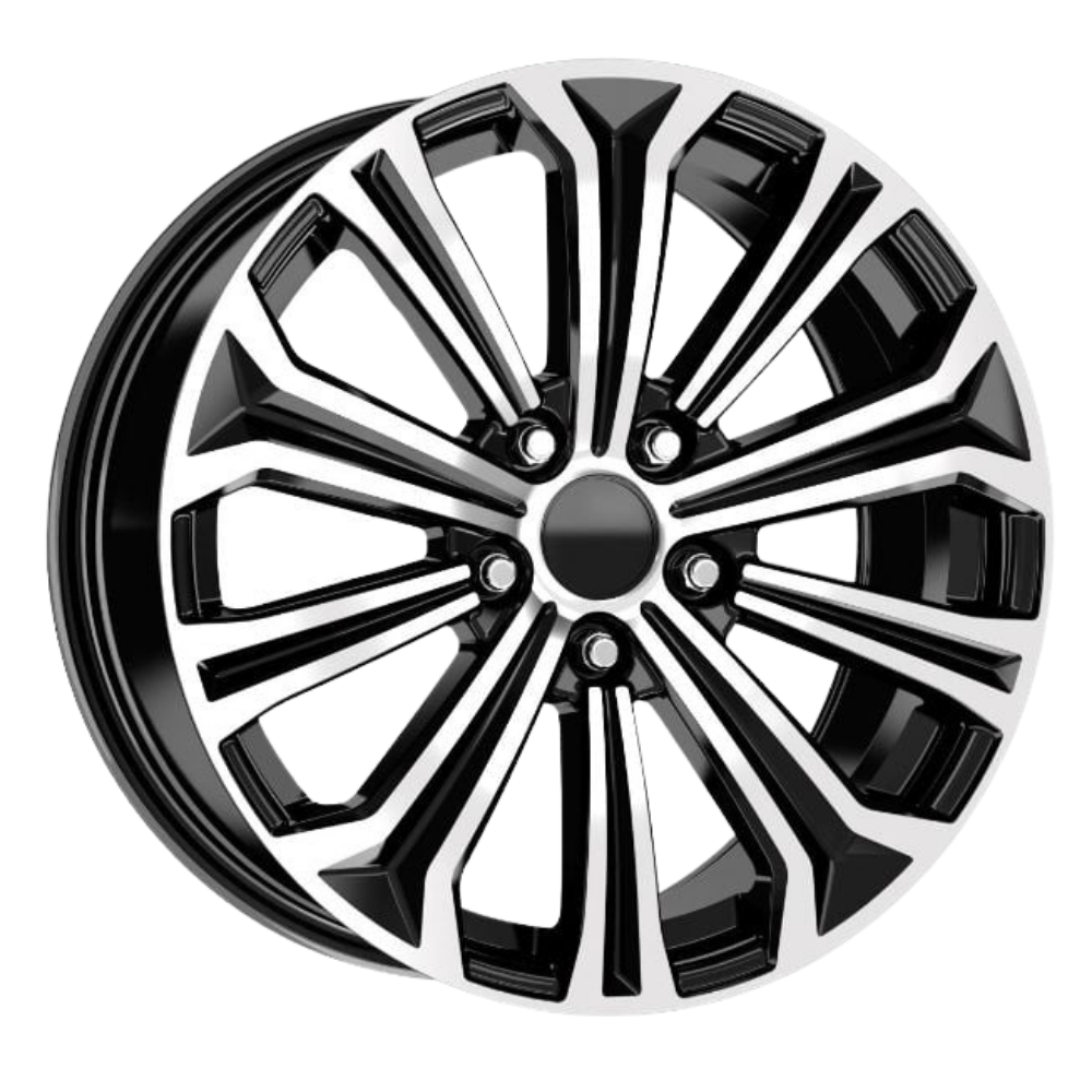 17 İnç 5x114.3 Toyota Lexus Suzuki Uyumlu Black Machined Jant Takımı | R1 Wheels