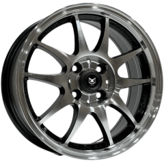 15 İnç 4x100 Honda Renault Hyundai Uyumlu Black Machined Jant Takımı | R1 Wheels