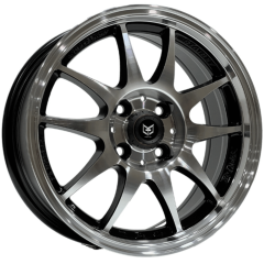 15 İnç 4X100 Honda Toyota Hyundai Uyumlu Black Machined Jant Takımı