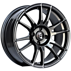 17 İnç 4x100 Renault Opel Fiat Uyumlu Matt Gun Metal Jant Takımı | R1 Wheels