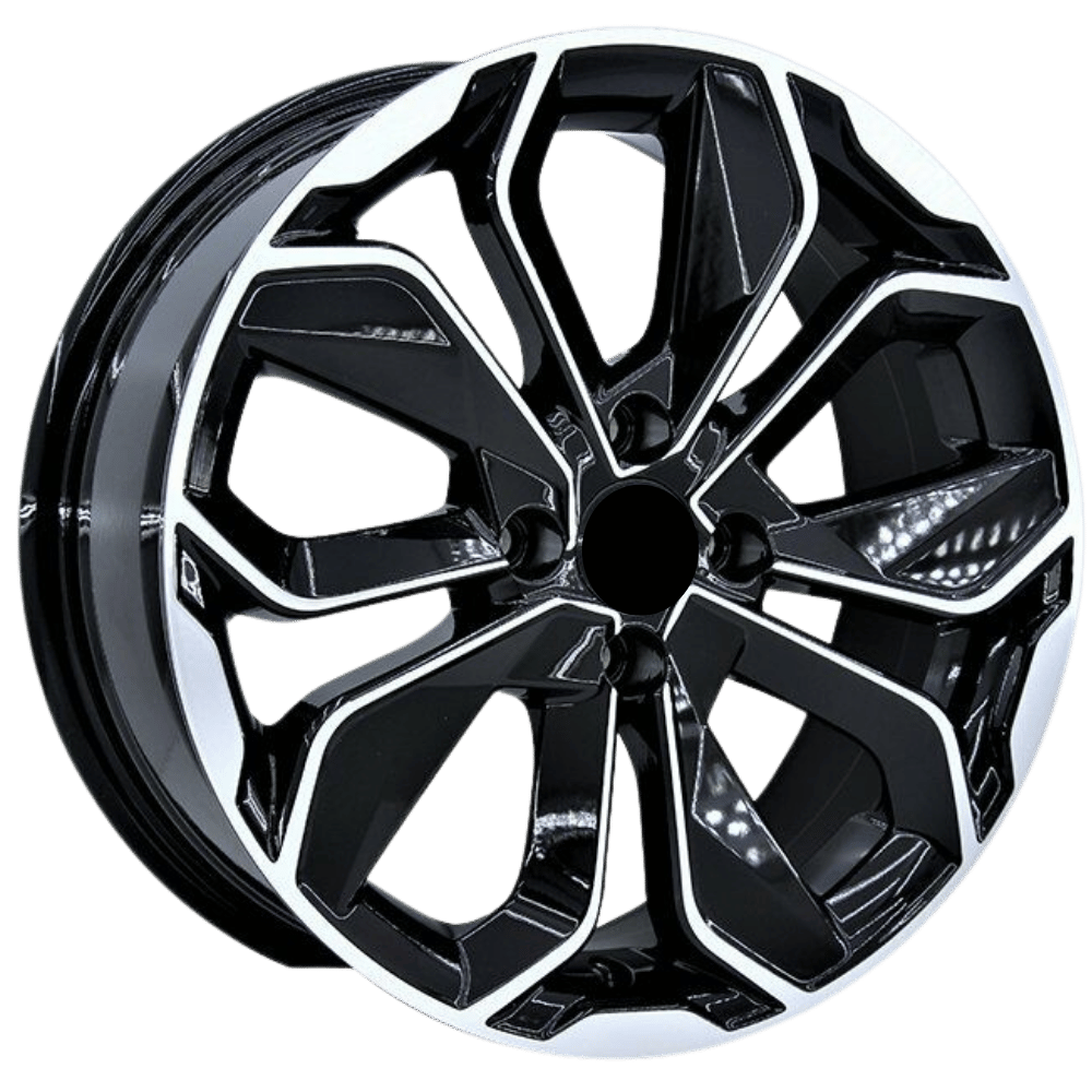 16 İnç 4x100 Renault Hyundai Uyumlu Black Polish Jant Takımı | R1 Wheels