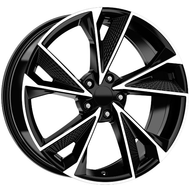 18 İnç 5x112 Volkswagen Audi Seat Uyumlu Black Lip Polish Jant Takımı | R1 Wheels