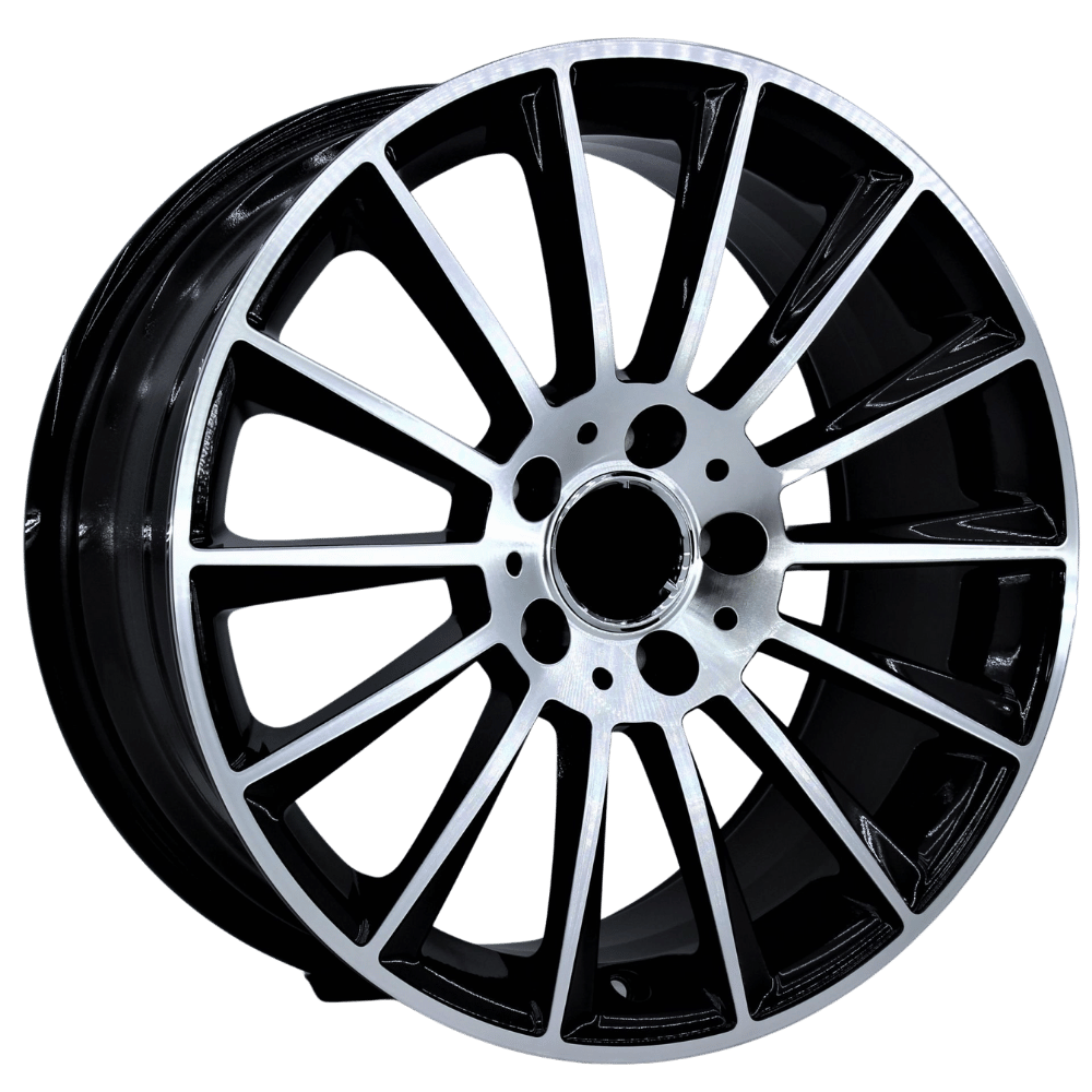 16 İnç 5x112 Mercedes Maybach S & E-Class Audi Uyumlu Black Polish Jant Takımı | R1 Wheels