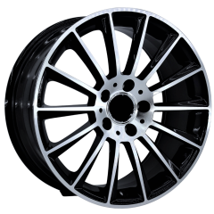 16 İnç 5x112 Mercedes Maybach S & E-Class Audi Uyumlu Black Polish Jant Takımı | R1 Wheels