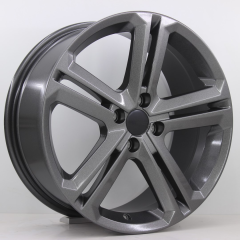 17 İnç 5x100 Volkswagen Seat Skoda Toyota Mallory Anthracite Gilded Gloss Jant Takımı | R1 Wheels