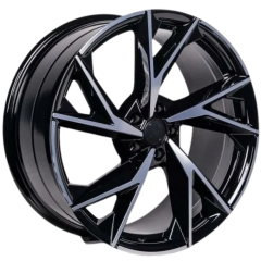 20 İnç 5x112 Audi Seat Skoda Volkswagen Uyumlu Black Polish Jant Takımı | R1 Wheels