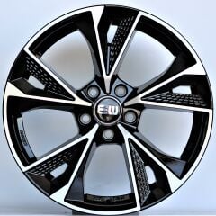18 İnç 5X112 Audi A4 A5 A6 A7 Volkswagen Seat Skoda Rs Black Polish Jant Takım