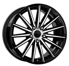 16 İnç 4X100 Renault Fiat Honda Hyundai Opel Toyota Kia Black Polish Jant Takımı