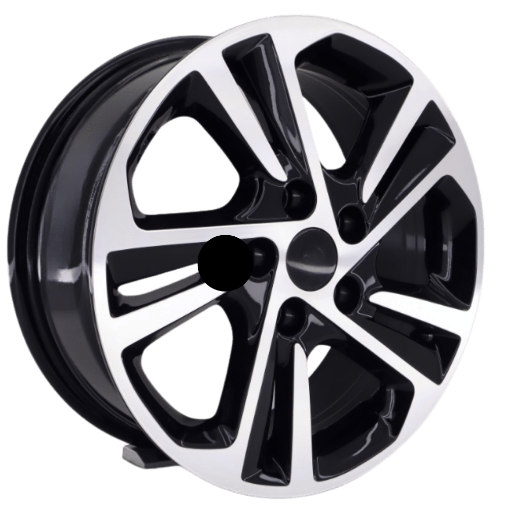 16 5X114.3 Renault Megane Toyota Dacia Uyumlu Black Polish Jant Takımı