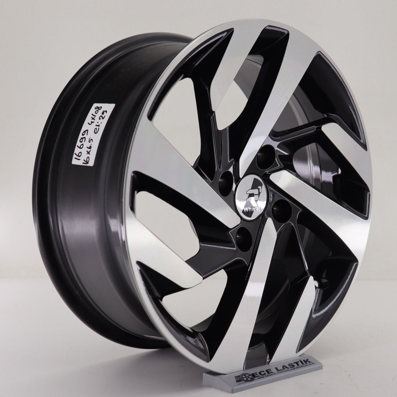 16'' 4x100 Fiat Renault Black Diamond Jant Takım