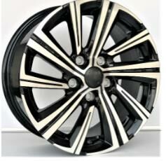 16 İnç 5X100 Volkswagen Polo Skoda Fabia Black Diamond Gloss
