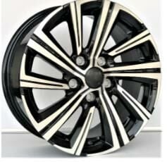 16 İnç 5X100 Volkswagen Polo Skoda Fabia Black Diamond Gloss