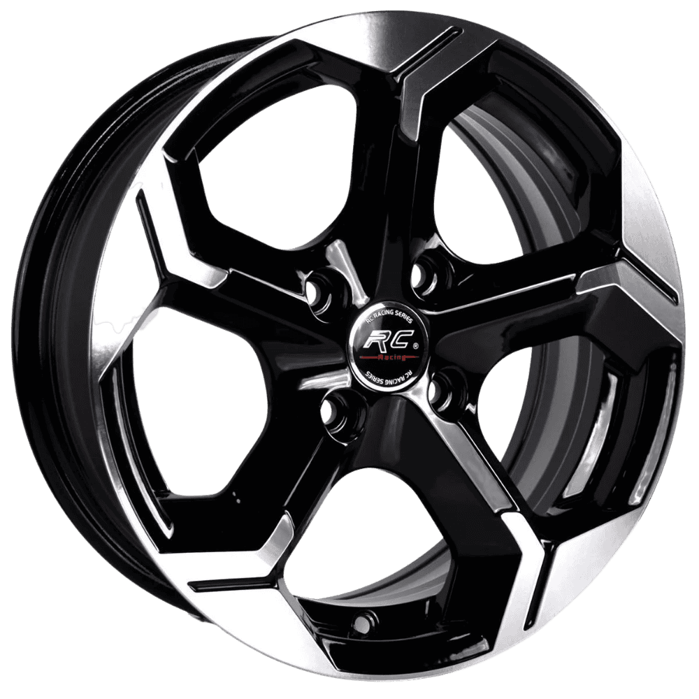 16 İnç 4x100 Renault Fiat Honda Hyundai Opel Toyota Kia Black Polish Jant Takımı | R1 Wheels