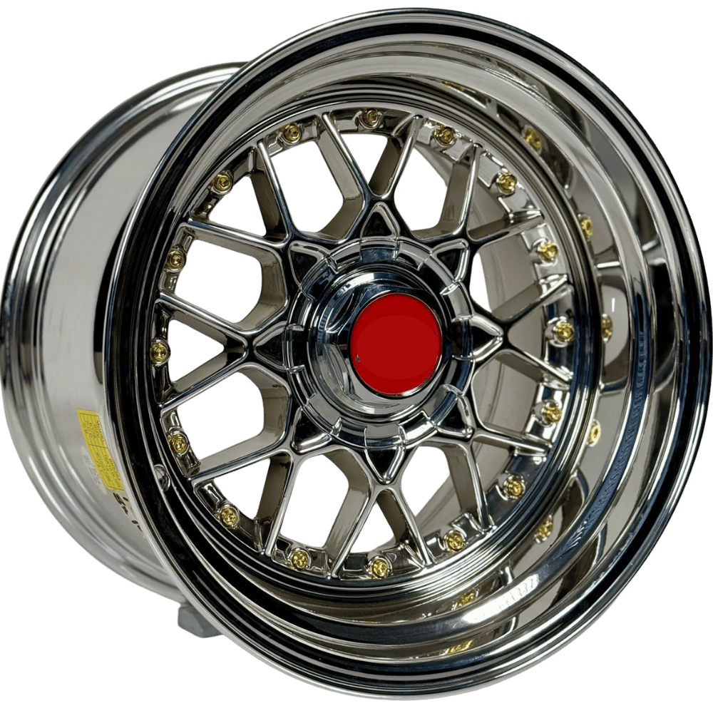 16 İnç 4X100/108 Çift Aplikasyonlu BBS FM3  Vacoom Crom Gold Jant Takımı