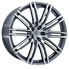 21 İnç 5X112 Porsche Macan Mercedes Benz Gun Metal Polish Jant Takımı 