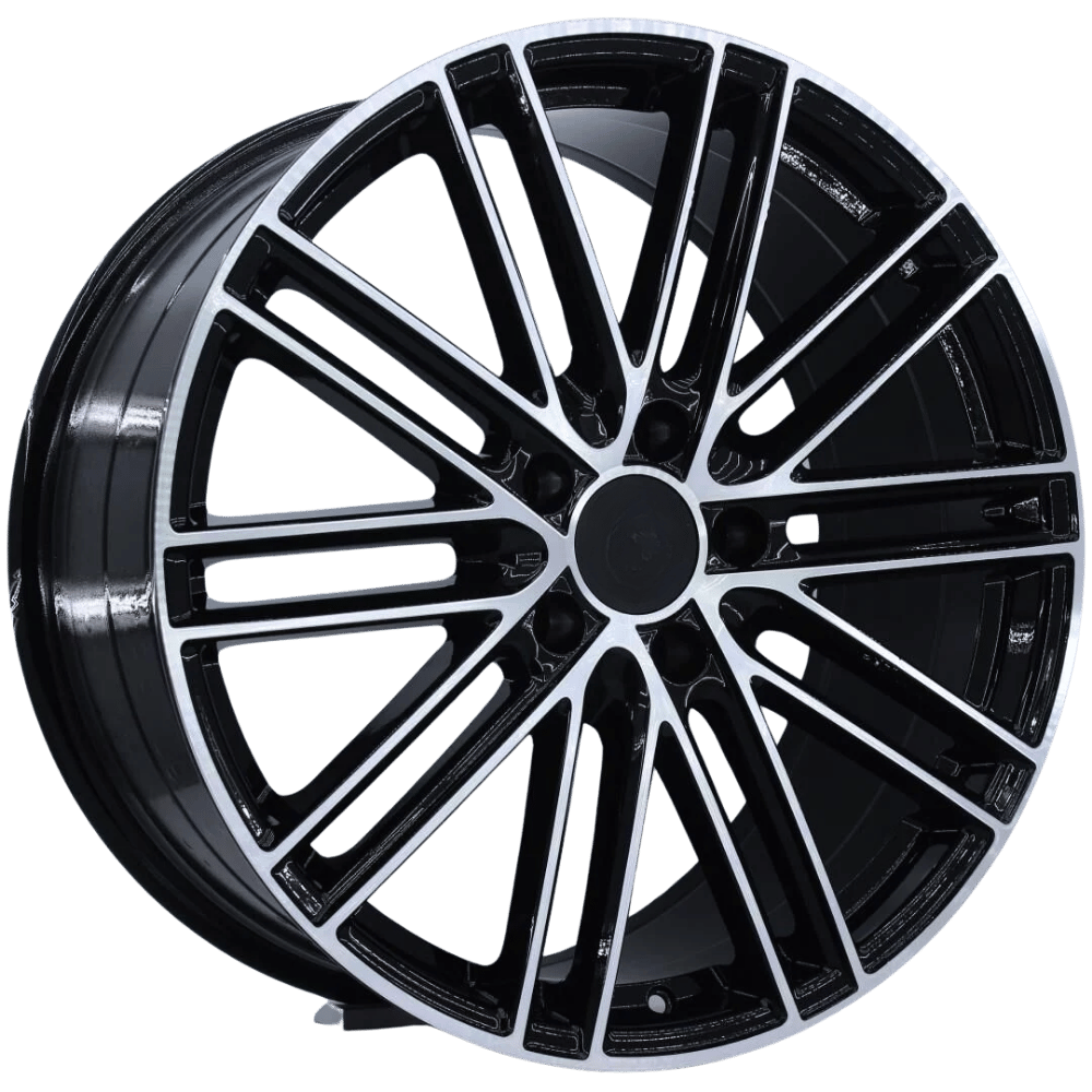 21 İnç 5X130 Porsche Taycan Cayenne Panamera Black Polish Jant Takımı